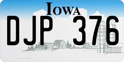IA license plate DJP376