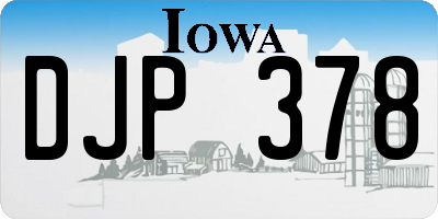 IA license plate DJP378
