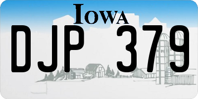 IA license plate DJP379