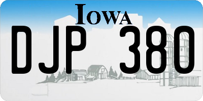 IA license plate DJP380