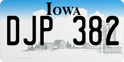 IA license plate DJP382