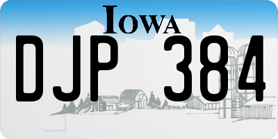 IA license plate DJP384