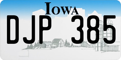 IA license plate DJP385