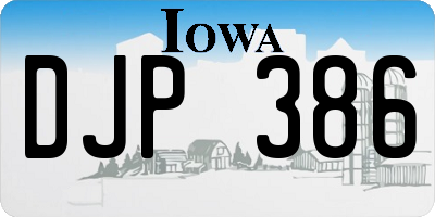 IA license plate DJP386