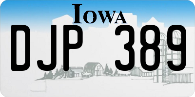 IA license plate DJP389