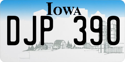 IA license plate DJP390