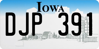 IA license plate DJP391