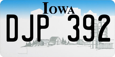 IA license plate DJP392