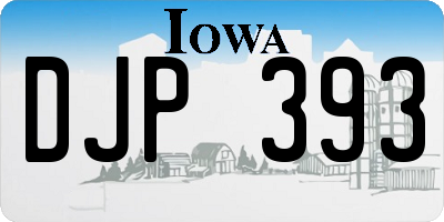 IA license plate DJP393