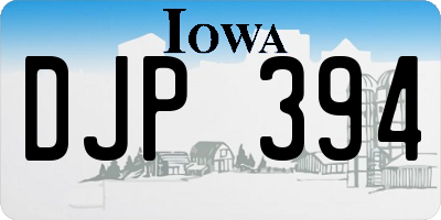 IA license plate DJP394