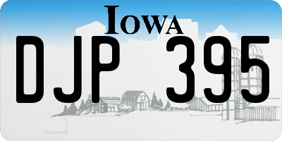 IA license plate DJP395