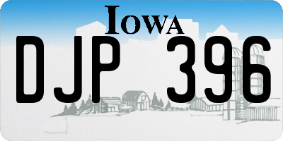 IA license plate DJP396