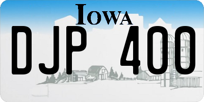 IA license plate DJP400