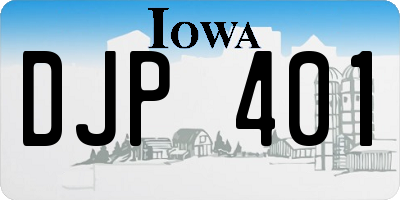 IA license plate DJP401