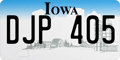 IA license plate DJP405