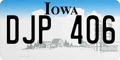 IA license plate DJP406