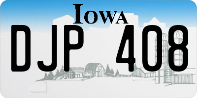 IA license plate DJP408