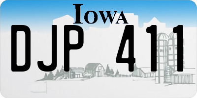 IA license plate DJP411