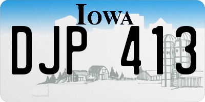 IA license plate DJP413