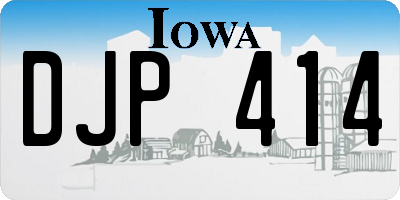 IA license plate DJP414