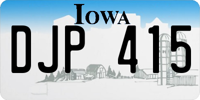 IA license plate DJP415
