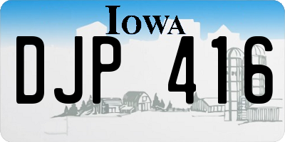 IA license plate DJP416