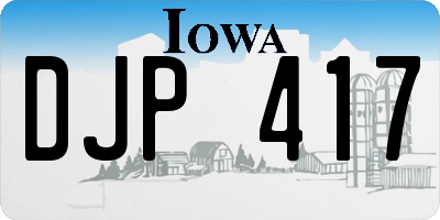IA license plate DJP417