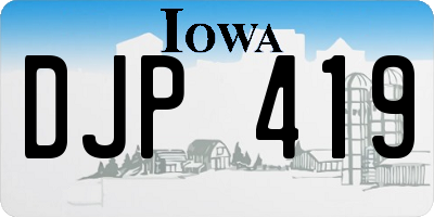 IA license plate DJP419