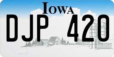 IA license plate DJP420