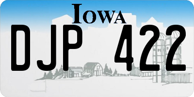 IA license plate DJP422