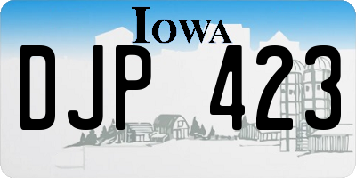 IA license plate DJP423