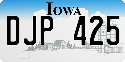 IA license plate DJP425