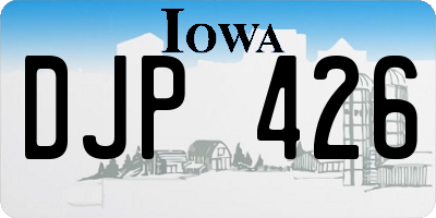 IA license plate DJP426