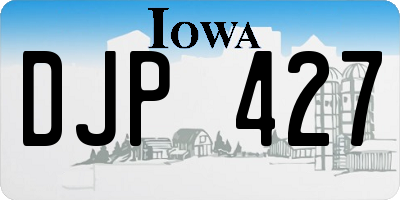 IA license plate DJP427