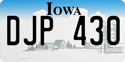 IA license plate DJP430