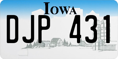 IA license plate DJP431