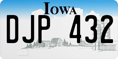 IA license plate DJP432