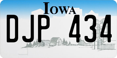 IA license plate DJP434