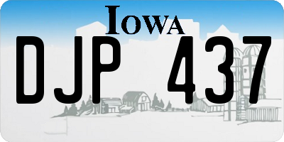 IA license plate DJP437