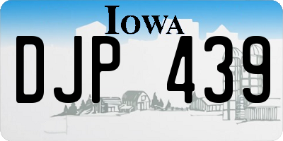 IA license plate DJP439
