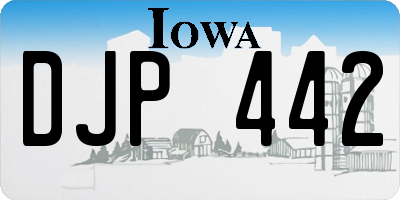 IA license plate DJP442