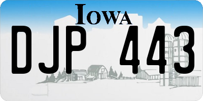 IA license plate DJP443