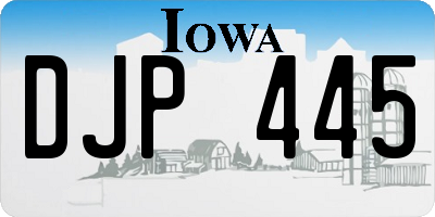 IA license plate DJP445