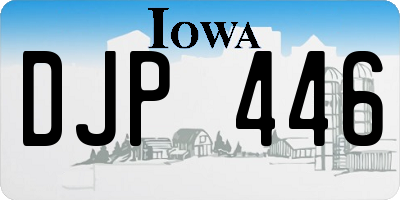 IA license plate DJP446