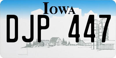 IA license plate DJP447