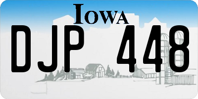 IA license plate DJP448