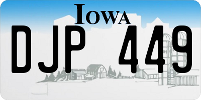 IA license plate DJP449