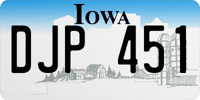 IA license plate DJP451