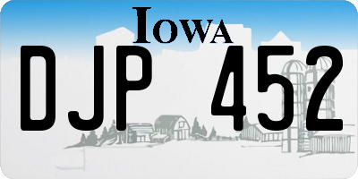 IA license plate DJP452