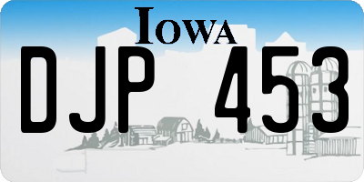 IA license plate DJP453